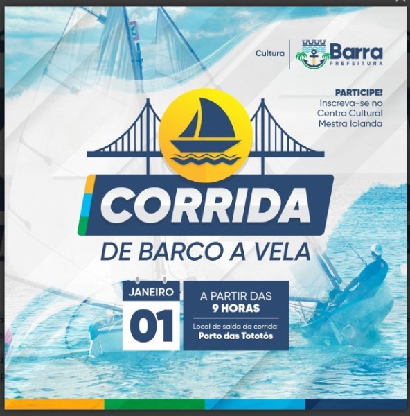 Barra dos Coqueiros terá Corrida de Barco a Vela no dia 1º de janeiro