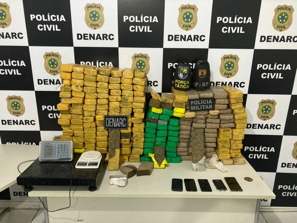 Operação conjunta apreende 217kg de drogas em Carmópolis