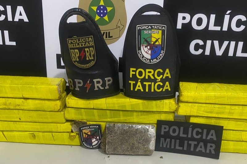 Policia Militar prende casal com mais de 13 quilos de maconha no Porto Dantas