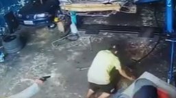 Funcionário é morto a tiros dentro de oficina em Nossa Senhora da Glória; VÍDEO