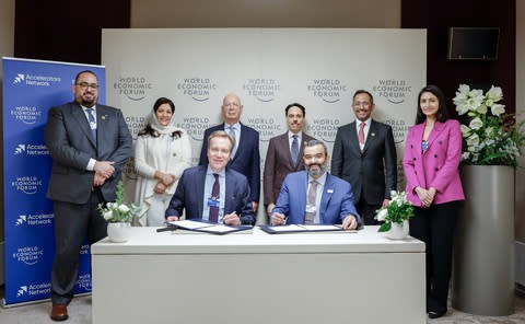 Saudi, Inauguração do WEF Acelerador de Inovação, descobrir colaborações na aldeia do metaverso global