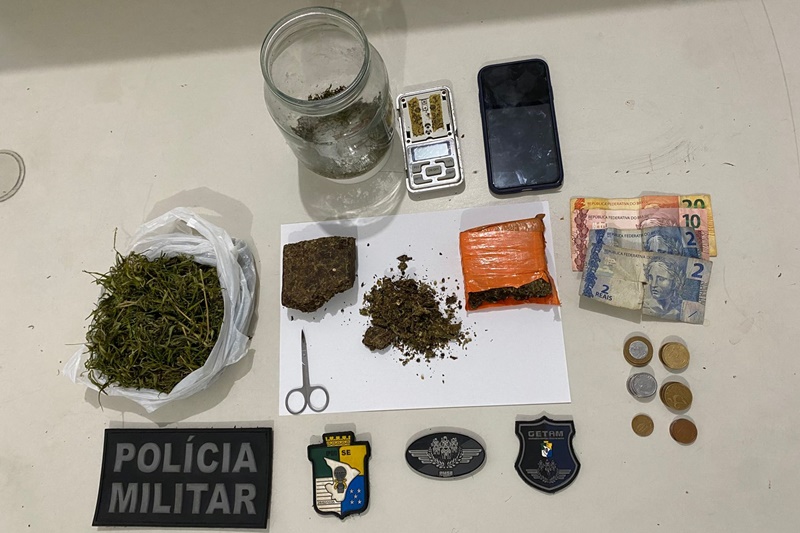 Polícia Militar prende homem por tráfico de drogas em São Cristóvão