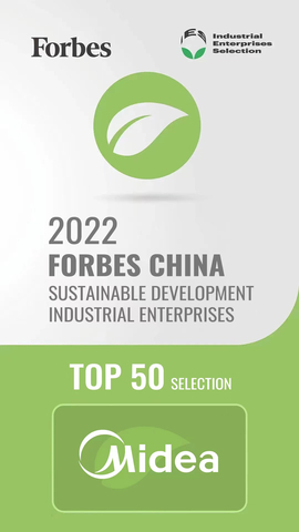 Midea Group entra no top 50 da Forbes China 2022 de empresas industriais mais sustentáveis