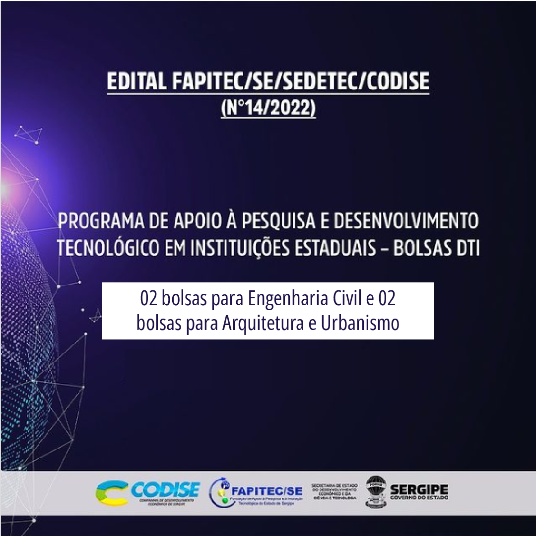 Fapitec/SE abre chamada pública para contratação de bolsistas em diferentes áreas de conhecimento – IFS