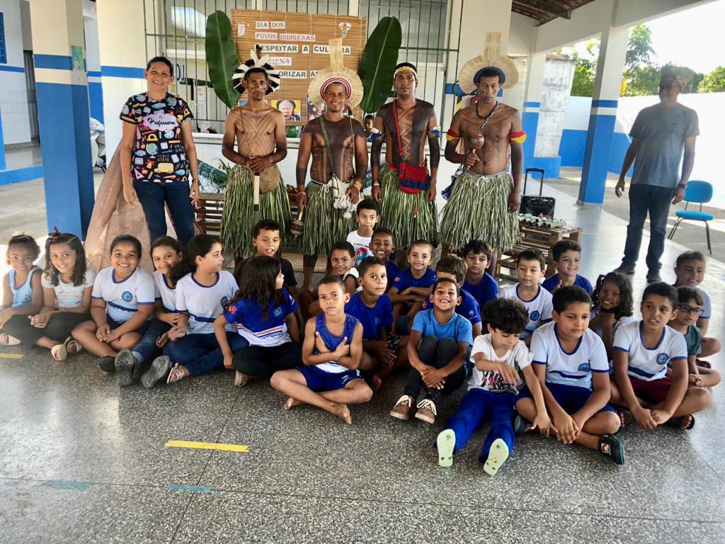 Dia dos Povos Indígenas nas escolas municipais lagartenses foi comemorado com visita da tribo Xocó