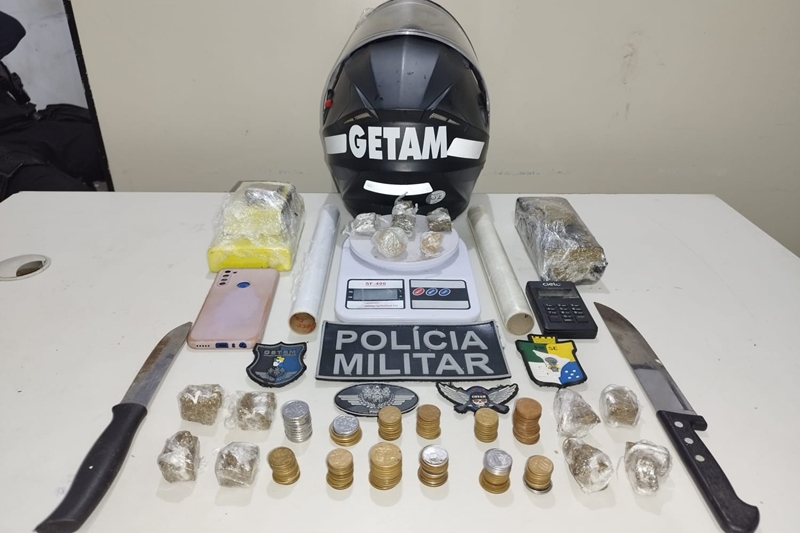 PM prende homem por suspeita de tráfico ilícito de drogas na Barra dos Coqueiros