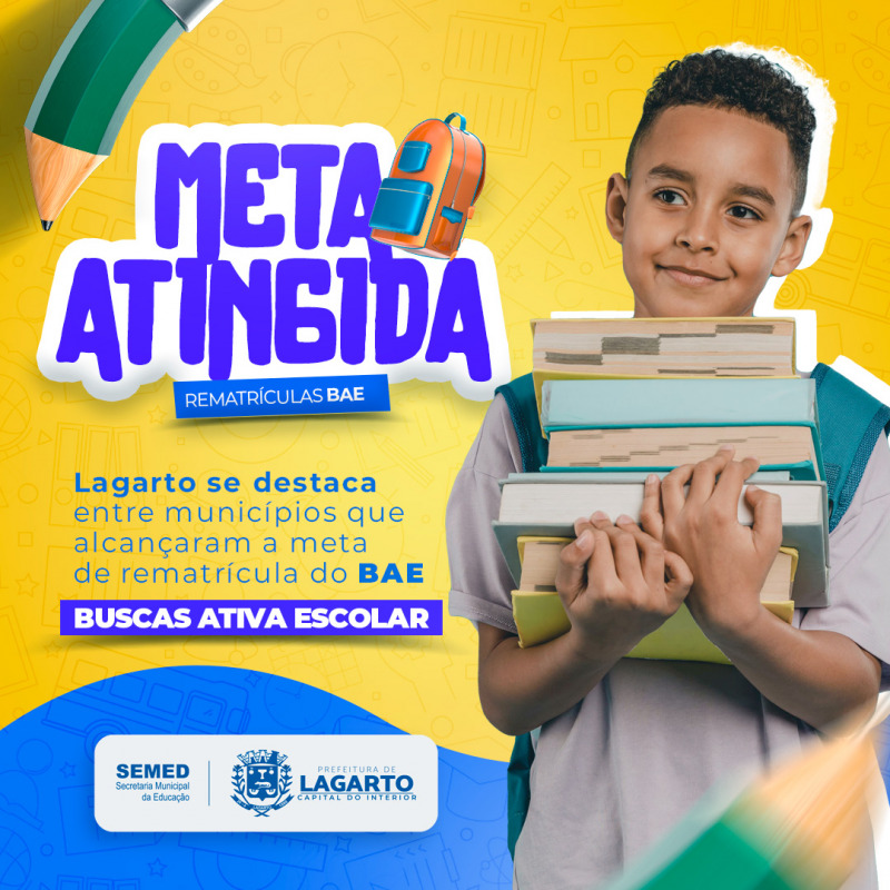 Lagarto bate a meta de rematrícula do “Busca Ativa Escolar”