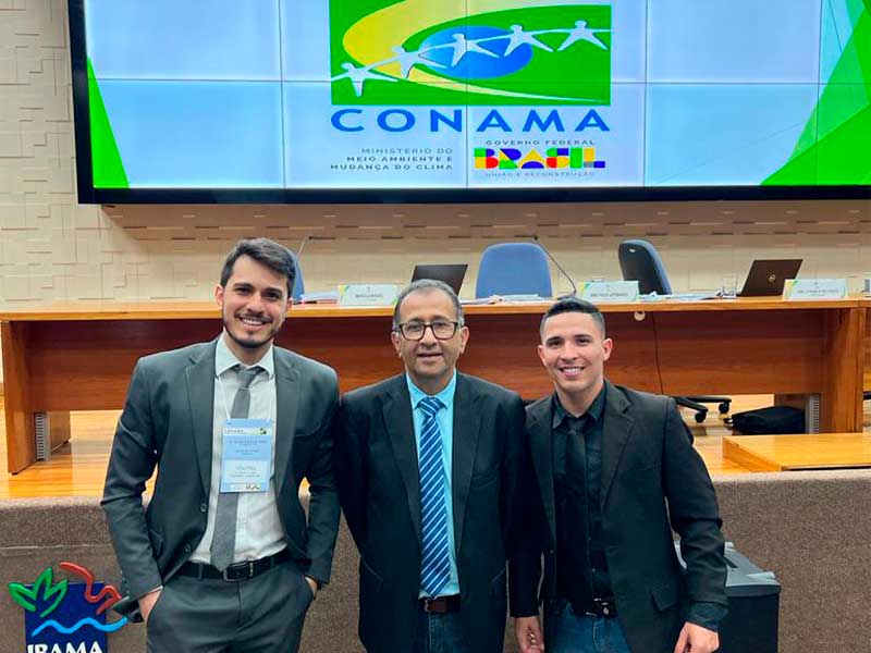 Lagarto presente na reunião do Conselho Nacional do Meio Ambiente (Conama) em Brasília