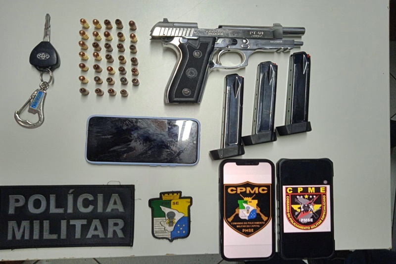 Polícia Militar apreende arma e munições em Nossa Senhora do Socorro