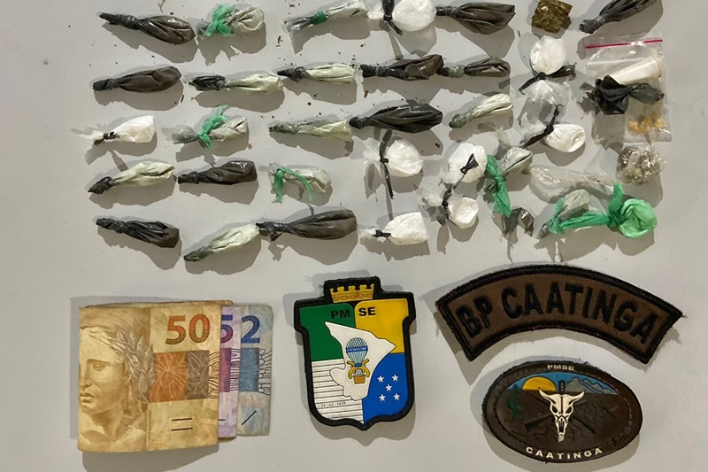 Polícia Militar apreende drogas em Nossa Senhora da Glória