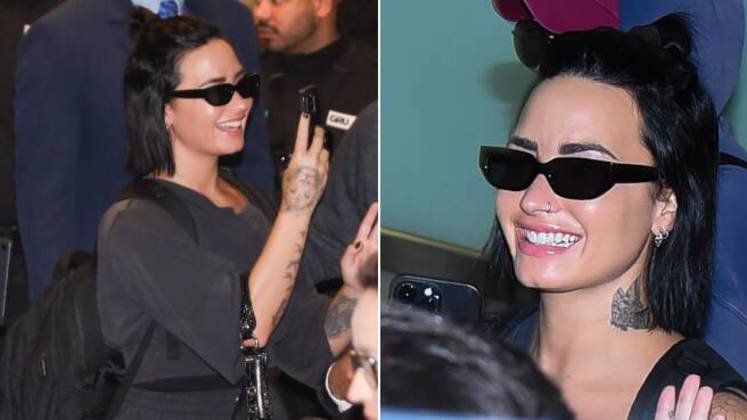 Demi Lovato desembarca no Brasil após lançar música com Luiza Sonza