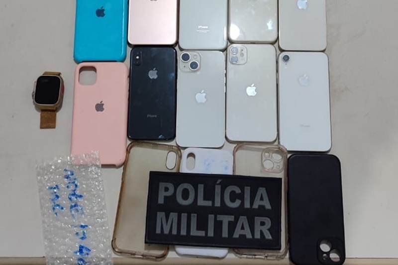 PM recupera oito aparelhos Iphone em São Cristóvão após rastrear telefone roubado