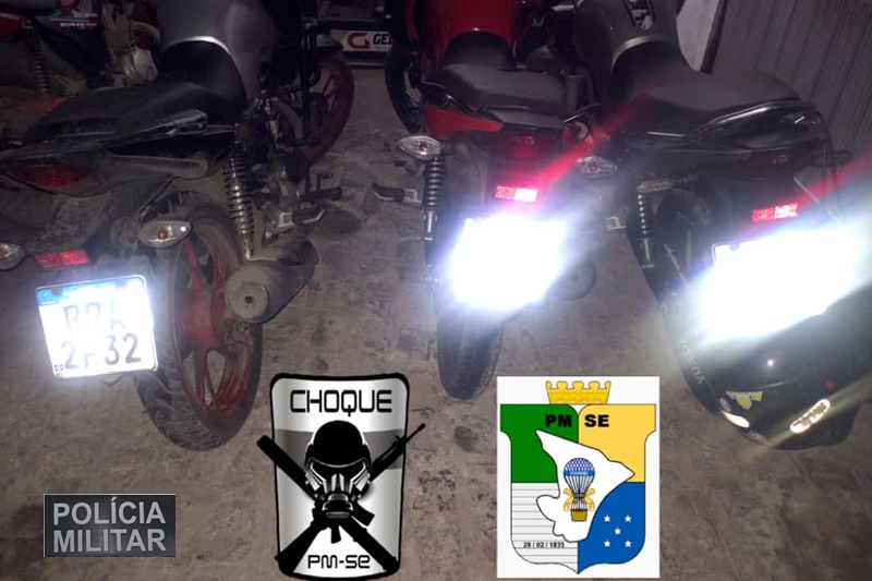 Polícia Militar recupera três motocicletas com restrição de roubo em Aracaju