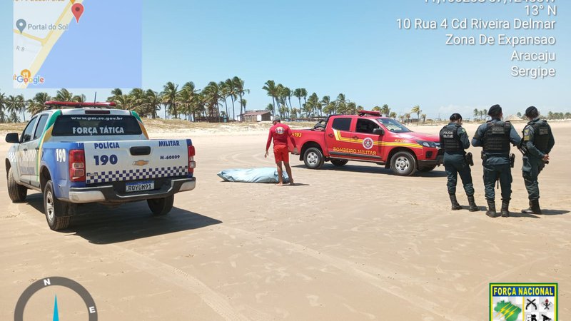 Corpo de banhista é encontrado boiando na Praia do Mosqueiro em Aracaju