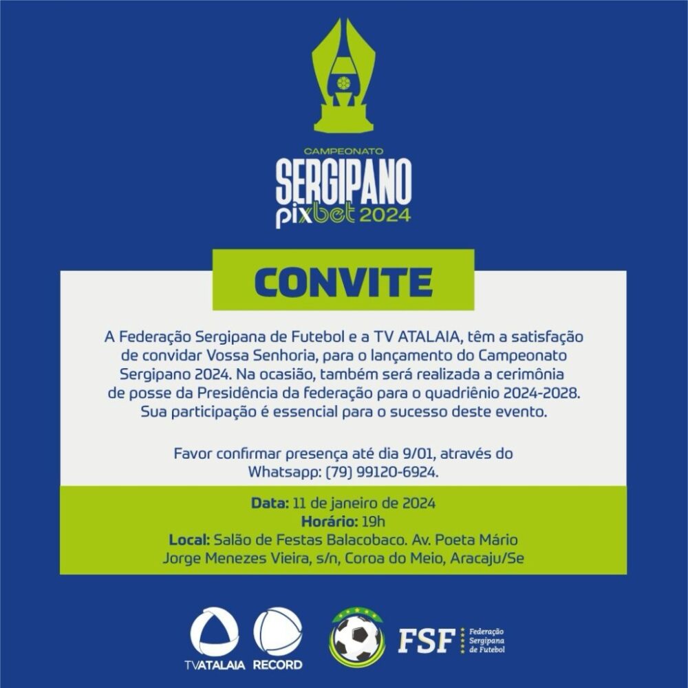 FSF promove lançamento do Sergipão 2024 e posse da presidência para o quadriênio