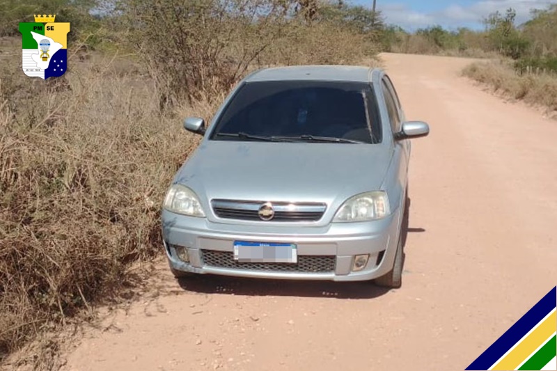 PM recupera veículo roubado na zona rural de Lagarto