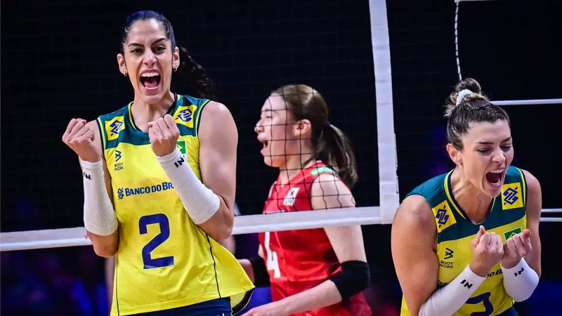 Seleção brasileira de vôlei vence o Japão e segue invicta na Liga das Nações Feminina