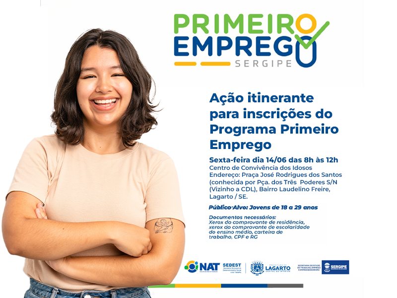 Primeiro Emprego Sergipe: Prefeitura de Lagarto promove ação itinerante de inscrições no programa de incentivo ao trabalho