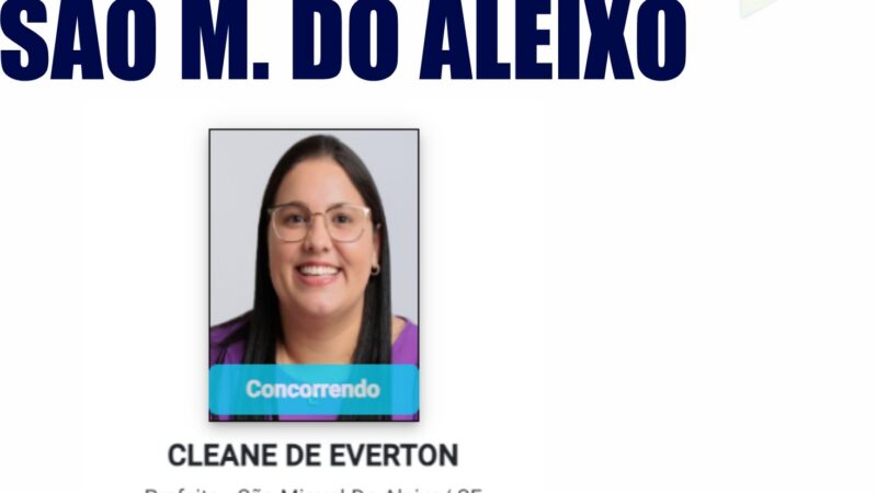 Eleições 2024: São Miguel do Aleixo tem candidata única à prefeitura