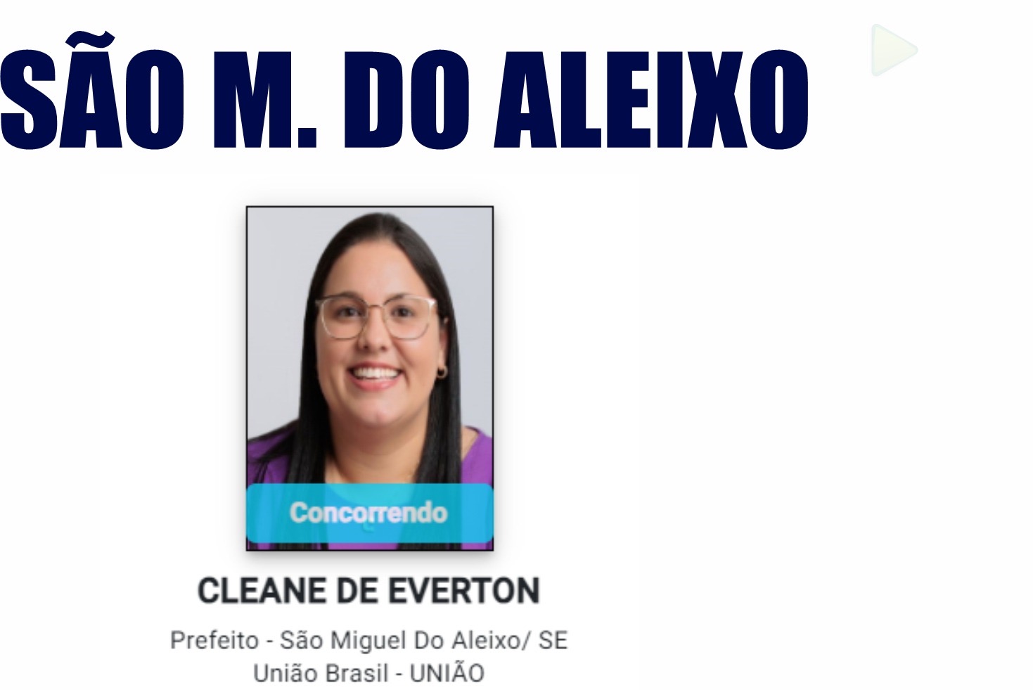 Eleições 2024: São Miguel do Aleixo tem candidata única à prefeitura