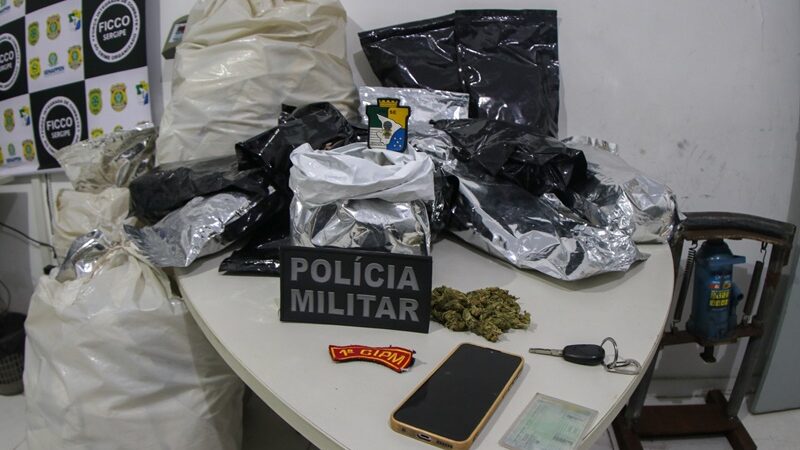 Polícia Militar de Sergipe apreende 38 Kg de maconha avaliada em 500 mil reais