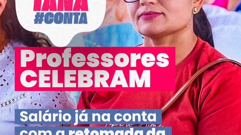 Professores da rede pública municipal recebem salário com avanço no plano de carreira