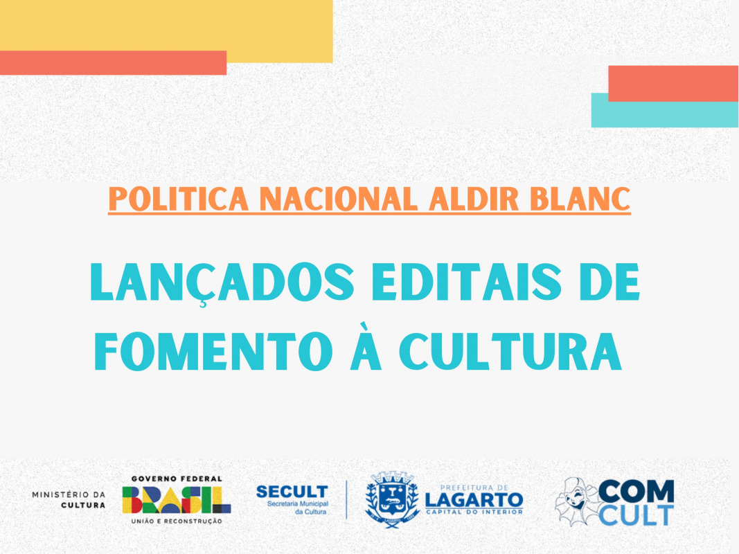 Aldir Blanc 2024: Prefeitura de Lagarto anuncia lançamento dos editais de fomento a cultura da PNAB