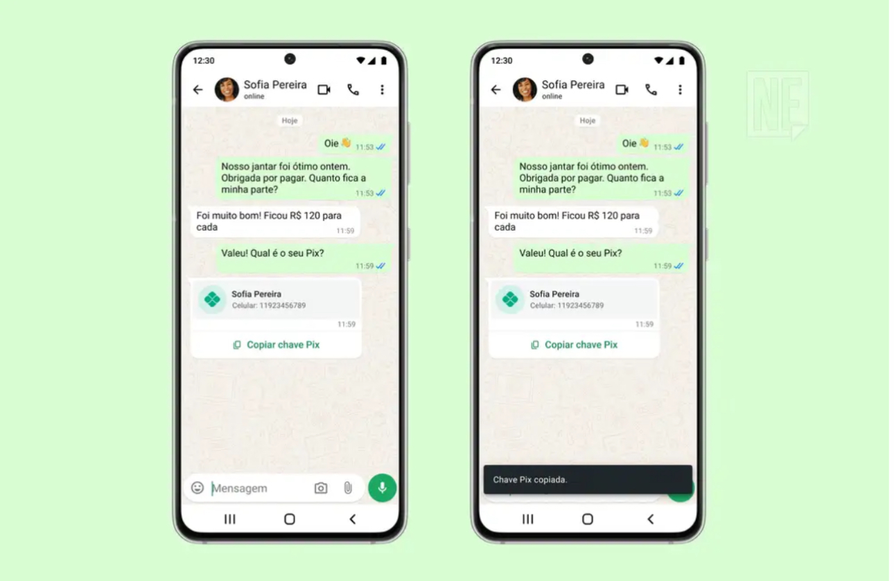 WhatsApp lança função para adicionar chaves Pix ao perfil