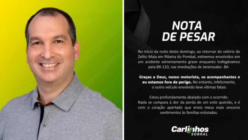 Acidente na BR-110 deixa três mortos; ex-prefeito de Coronel João Sá estava em um dos veículos