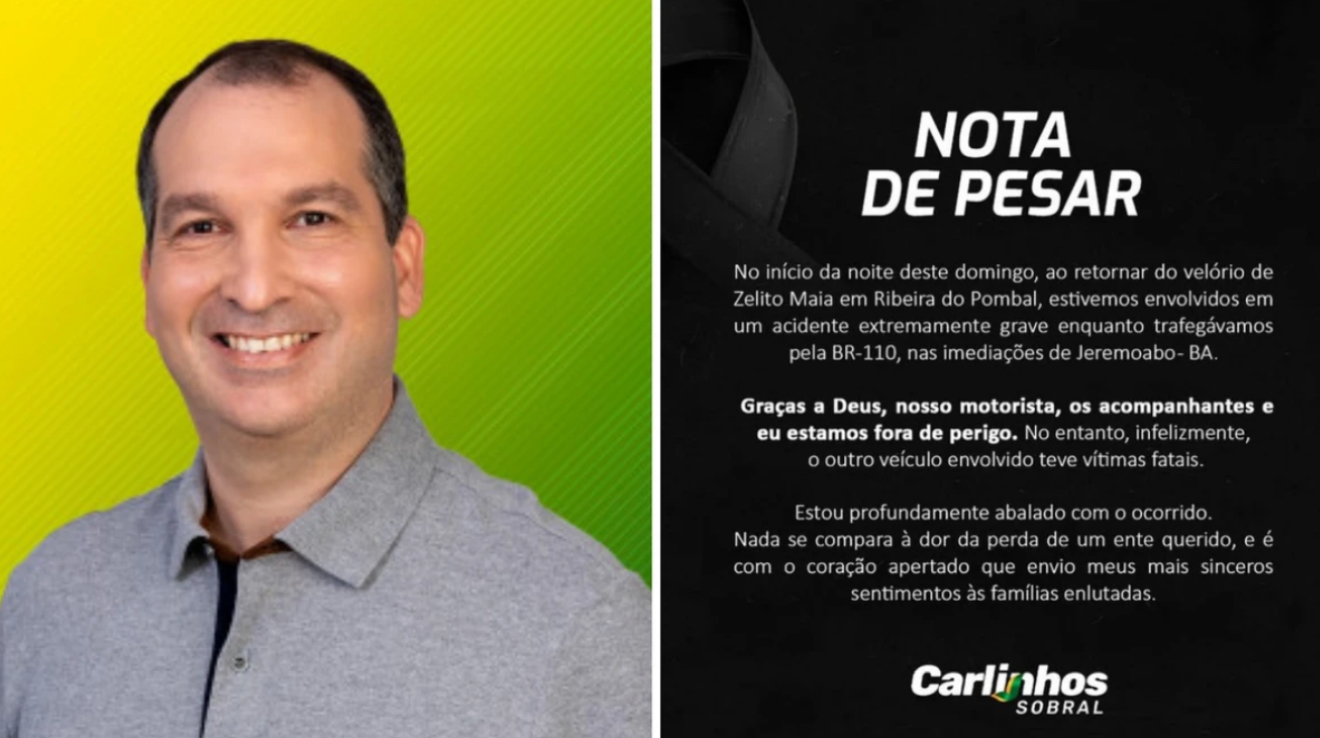 Acidente na BR-110 deixa três mortos; ex-prefeito de Coronel João Sá estava em um dos veículos