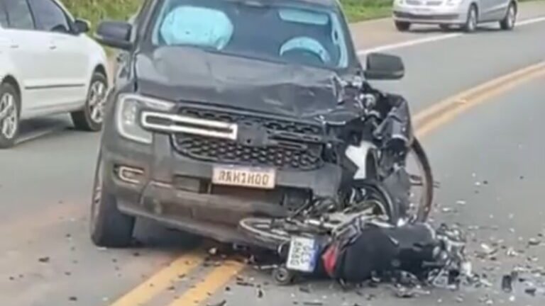 Motociclista morre em colisão com carro na BR-101 em Frei Paulo