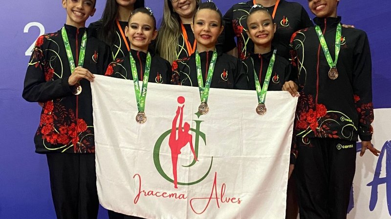 Ginastas sergipanas conquistam pódio no Torneio Regional Nordeste de GR 2025