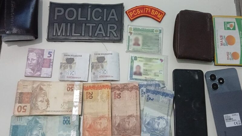 PM prende dupla por suspeita de repassar dinheiro falso em Lagarto