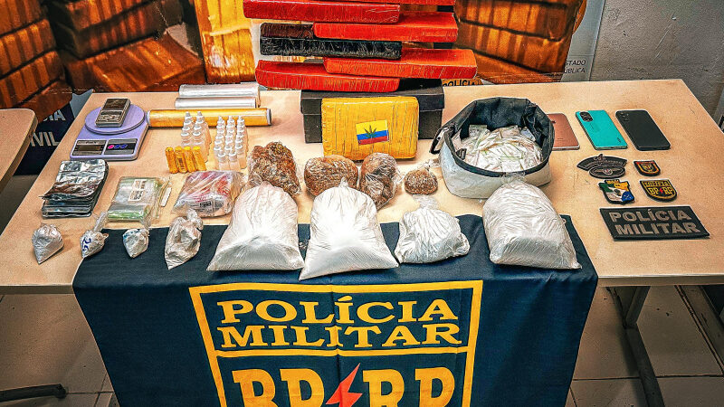 PMSE apreende 11 kg de drogas e prende mulher por tráfico no Bairro Industrial
