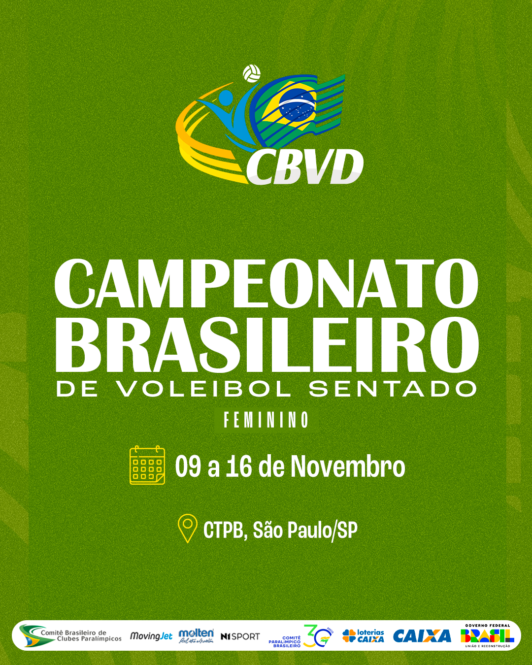 CBVD realiza Campeonato Brasileiro Feminino de Vôlei Sentado em São Paulo