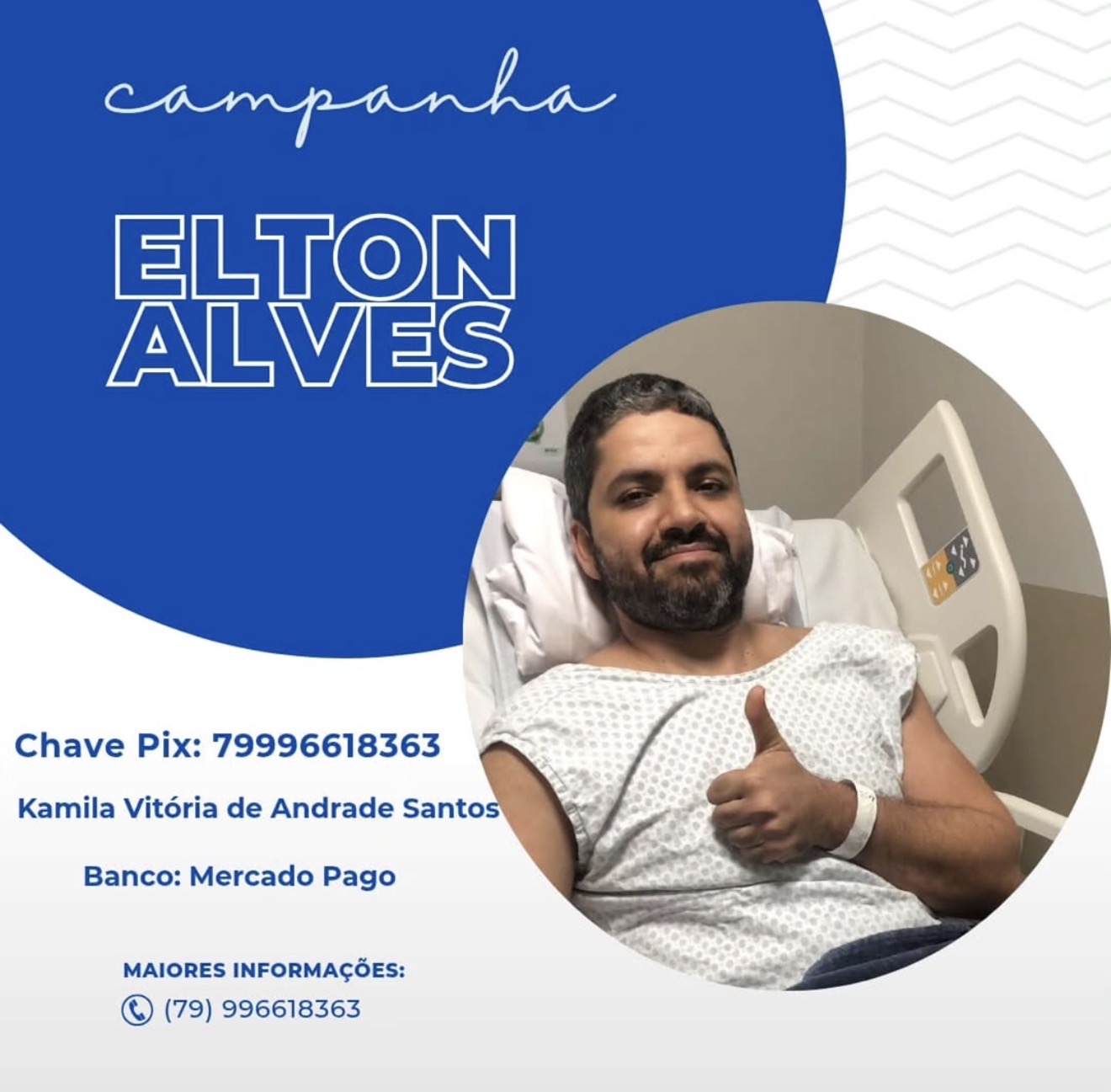 Campanha de solidariedade: Professor Elton da Silva precisa de ajuda urgente após cirurgia de tumor na coluna