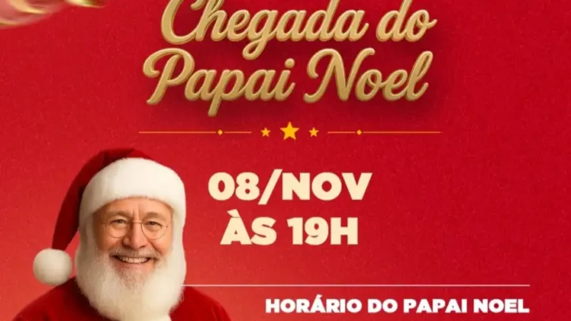 Chegada do Papai Noel abre programação do Natal Iluminado no Shopping Prêmio