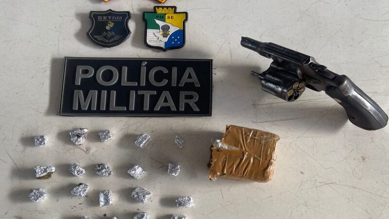 Operação conjunta entre PMSE e PCMG resulta na apreensão de arma de fogo e drogas em Lagarto