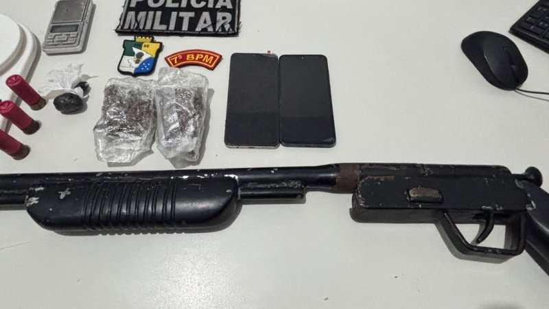 Após denúncias, trio é preso com drogas e arma caseira em Lagarto