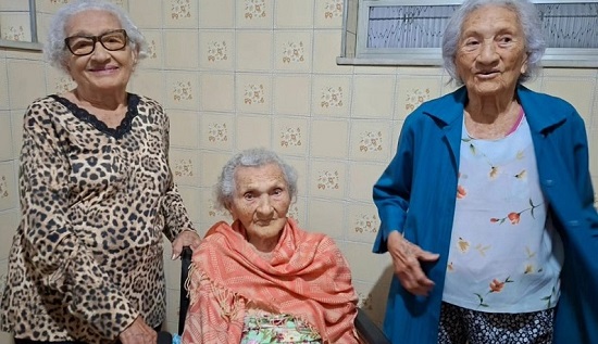 Trio de irmãs de Sergipe é reconhecido como o conjunto de irmãs vivas mais velho do mundo