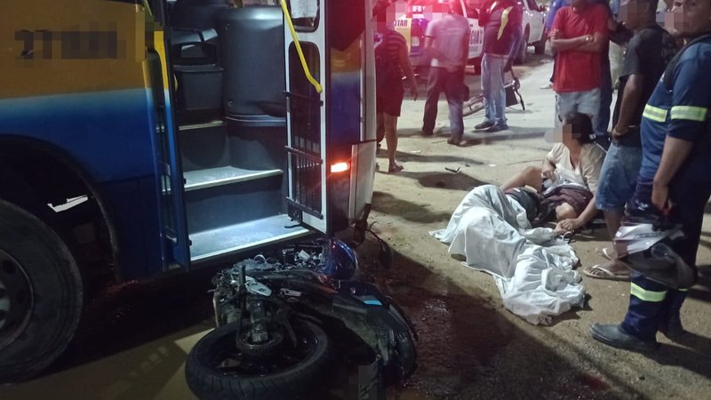 Colisão entre ônibus e motocicleta deixa duas pessoas feridas em São Cristóvão