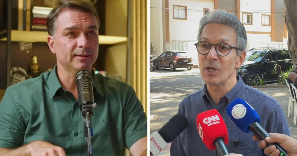 Flávio Bolsonaro liga para Zema e aguarda definição sobre desistência