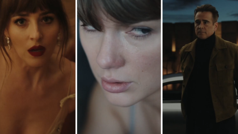 Taylor Swift divulga prévia de clipe com Dakota Johnson e Colin Farrell