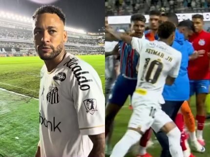 Neymar se desentende com Rodrigo Nestor, é expulso e ameaça procurar rival após jogo