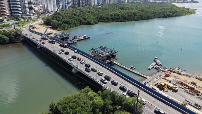 Obra na Ponte Godofredo Diniz, em Aracaju, altera trânsito da região neste domingo (18)